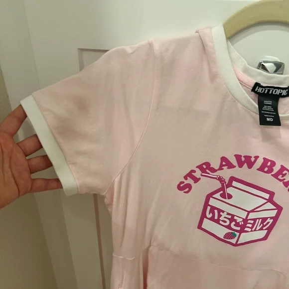 Hot Topic Pink Strawberry Milk Dress - Picture 6 of 6
